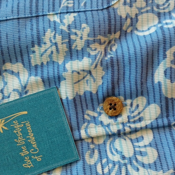 Caribbean Roundtree & Yorke Hawaiian Mens shirt s-2xl new - Picture 5 of 5